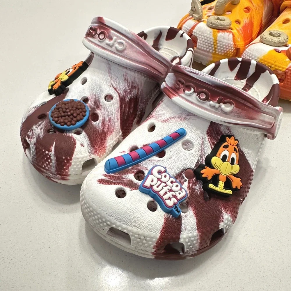 Crocs Kids C9 General Mills Cereal Clogs Cocoa Puffs Honey Nut Cheerios Bundle